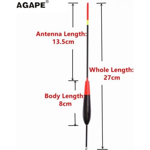 AGAPE 10pcs/lot Fishing Floats Set Bouy Bobber Floats Flutuador For Fishing Long Tail 4g 27CM All Place 23203