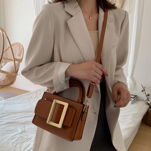 Korean new ins fashion casual large capacity square bag autumn diagonal cross bag Handbags office lady chic shoulder bags