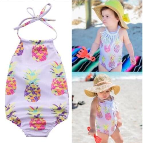 Infant Kids Baby Girl pineapple print Swimsuit Swimwear Bikini Bathing Beachwear Outfits Summer