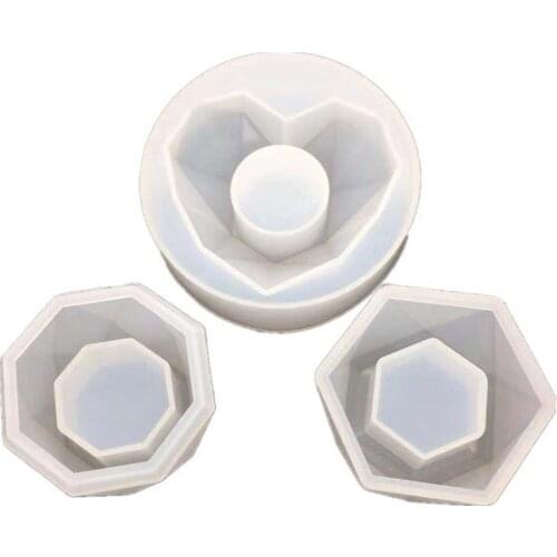 Reusable 3D Silicone Molds for Epoxy Resin Succulent Flower Plant Pot Concrete Cement Clay Mold Resin Candle Soap NJ70506
