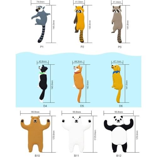 Cartoon Cute Animal Hook Fridge Hook Key Wall Crochet Holder Kitchen Hooks Home Decor Non-marking Adhesive Refrigerator Magnet