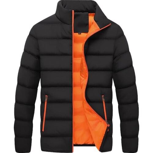 Men Cheap Stand Collar Lightweight Down Jacket Autumn Winter Warm Solid Color Men Overcoat Casual Loose Men Plus Size L-4XL Coat