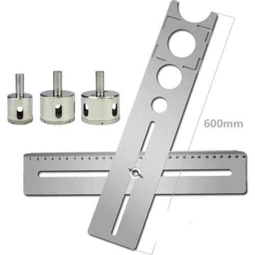 New adjustable Tile Locator to Wall Marking Position Ruler ceramic hole cutter tile drill Marble Opener construction tool