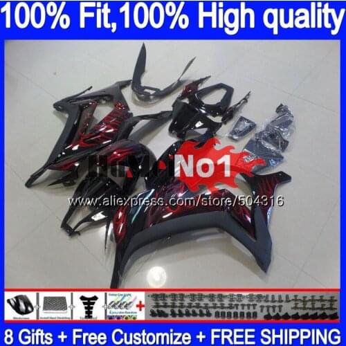 OEM Injection For KAWASAKI ZX-10R ZX1000 ZX10R 16 17 18 19 Red flames 85MC.75 ZX 10 R ZX 10R 1000 2016 2017 2018 2019 Fairing