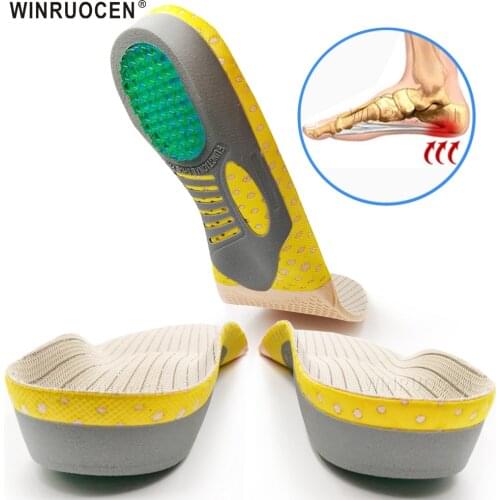 High Quality PVC Orthopedic Insoles Flat Foot Health Sole Pad For Shoes Insert Men And Women Pad For Plantar Fasciitis Feet Care