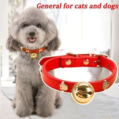 Pet Rivet Collar Dog Collar Cat Bell Adjustable Puppy Pet Supplies Traction Leather Dog Leash Harness Chihuahua Accesorios