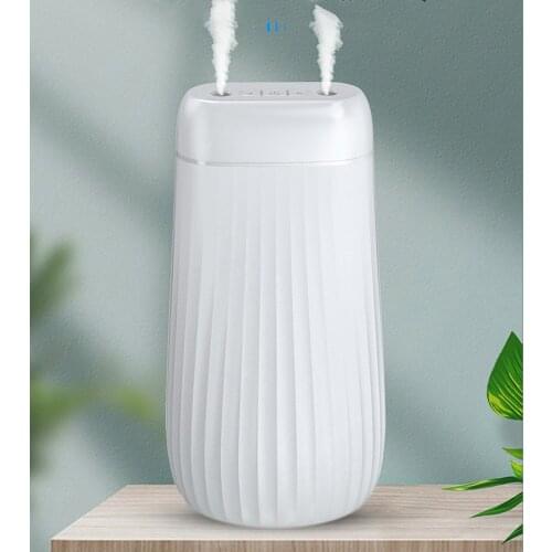 Portable Double Hole Nano Spray Humidifier Large Capacity 1L Rechargeable Ultrasonic Silent fog With Light