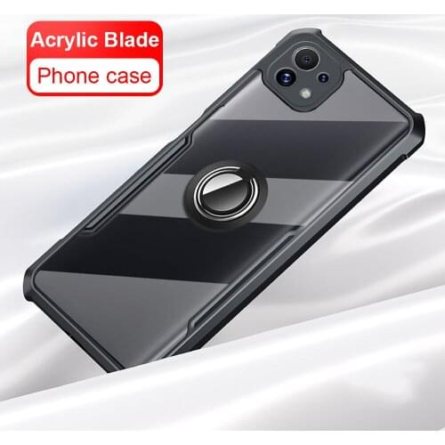 Transparent acrylic shockproof coque for xiaomi mi 11 11i 11 i 10t 10 t lite pro 2021 case protective phone shell cover