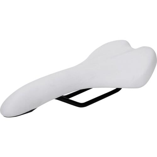 Mountain Road Bike Saddle Seat Comfortable Shockproof Cycling Bicycle Cushion(White) Waterproof UV Resistant