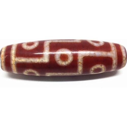 AAA Grade Tibet Beads Red Natural Agate 9 Eyes 15mm*55mm Pendant Powerful Amulet Tibetan Dzi Beads DIY Pendant Free Shipping