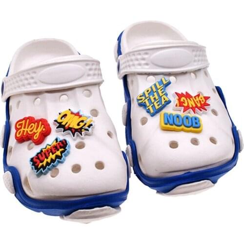 Shoe Decorations Glamour Accessories Custom Cute Cartoon PVC Shoes Button Sandal Glamour Decoration Bang Pow NooB