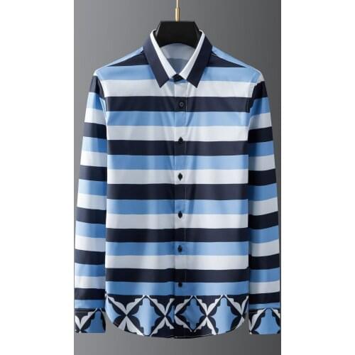 Wichmiro Men's Striped Shirts