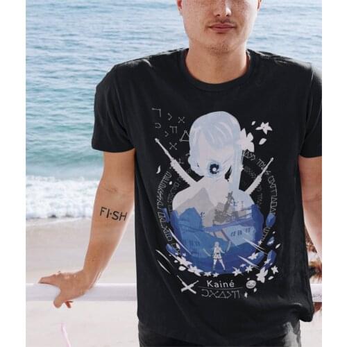 Kaine T-Shirt Men Nier Replicant Automata Game Funny 100% Cotton Tees Crewneck Short Sleeve T Shirt Gift Idea Clothing