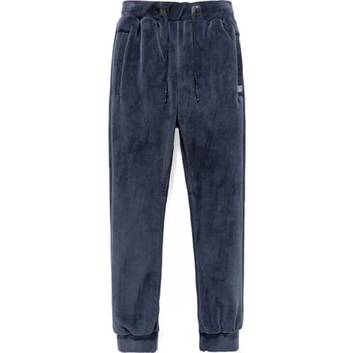 Winter Men Fleece Sweatpants 2020 Mens Warm Thick Trousers Fashions Man Pantalon Hombre Harem Pants Male Plus Velvet Pants 6XL