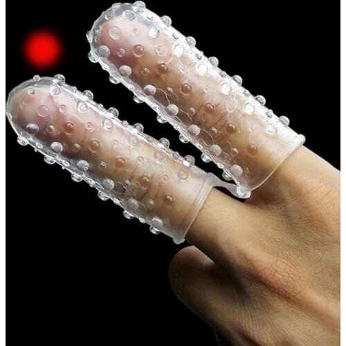 1Set Sex Finger Sleeves Clitoris Vibrator Sex Toys For Woman Stimulator Vagina Strapon Sex Erotic Adults Products For Couples