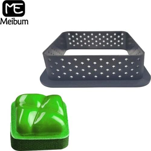 1PCS Square Shape Perforated Cake Ring Plastic Egg Tart French Dessert Mould Fruit Cookies Pastry Kitchen Baking Molds