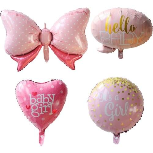 1pcs baby shower it is a boy/ girl balloons 1st birthday ballon crown Bow globos birthday party decorations kids baloon