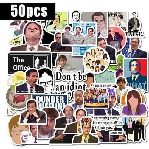 50pcs/set Friends OFFICE TV SHOW Waterproof Fun Sticker Toy Luggage Sticker Motorcycle and Luggage Notebook DIY Sticker F3