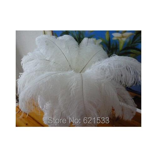 100pcs/lot 12-14inch/30-35CM High Quality Natural White Ostrich Feathers,White Feathers freeshipping