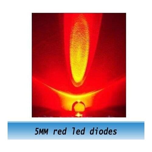 1000pcs f5 red led Condenser brightness light-emitting diodes 5mm