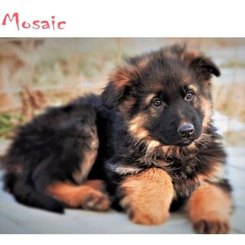 DIY Diamond Painting Animal,Pet dog,Cub,German Shepherd 3D Square Diamond Embroidery Full Kit Diamond Picture Mosaic pattern