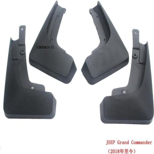 4pcs Molded Car Mudflaps Front Rear Mudguards Fit For Jeep Great Commander 2018-2021 Splash Guards Mud Flap