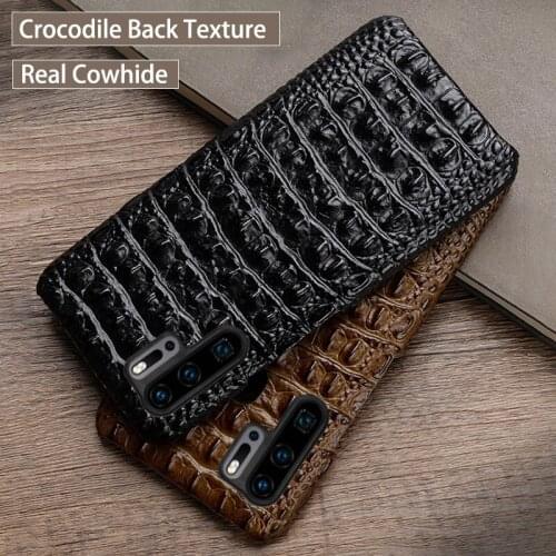 Phone Case For Huawei P20 P10 P30 lite Y9 Y6 P Smart 2019 Mate 10 20 Pro Case Crocodile texture For Honor 7X 7A 8 8X 9X 10 lite