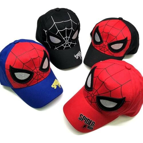 Childrens hats spring and autumn new boys' embroidery caps Europe and America Marvel cartoon spider childrens baseball