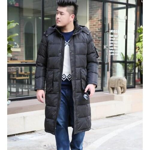Size S-10XL Long Mens Duck Down Coat Winter Long 90% Down Jacket Coat Hooded Men Down Jacket 2018 NEW Fashion