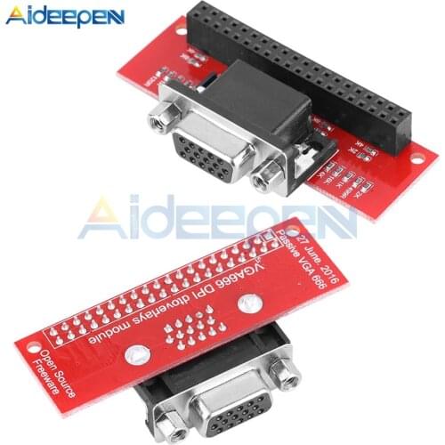 EP-0073 VGA666 Gert-VGA Adapter Board Module GPIO To VGA for Raspberry Pi 3B / 2B / B
