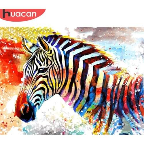HUACAN 5D DIY Diamond Painting Zebra Cross Stitch Diamond Embroidery Sale Animal Rhinestones Art Hobby Gift Wall Decoration