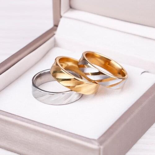 Gold Sliver color stainless steel rings for women and for man ring steel high quality fashion jewelry 2020