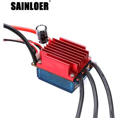SAINLOER 35A ESC Electronic Brush Speed Controller Wafterproof 2S Lipo Cells for 1/16 1/18 RC Car Off-road Truck Remote Control