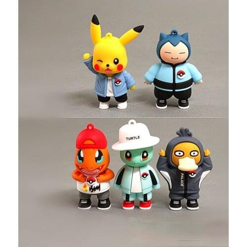 Pokemon Pikachu Snorlax Charmander Squirtle Psyduck Bulbasaur Doll Model Action Figure Ornaments