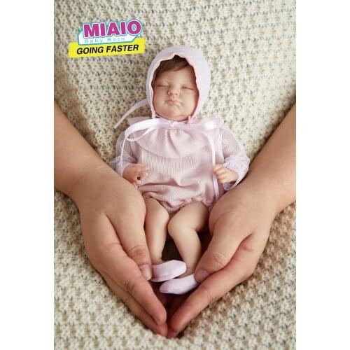 9 Inches Reborn Popular wee mouse Cute Girl Doll with Rooted Blonde hair Soft Cuddle Body High Quality Handmade Doll