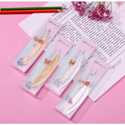 Metal Bookmarks Leaves Creative Classical exquisite Mini Metal Art Pattern Bookmark Page Folder Office School Supplies