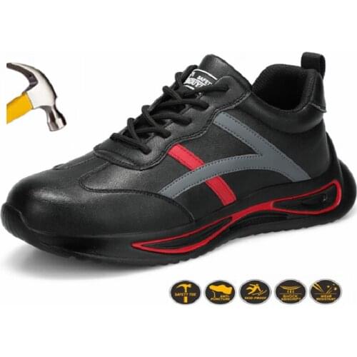New Work Shoes Sneakers Indestructible Shoes Puncture-Proof Safety Shoes Men Steel Toe Shoes Work Boots Lightweight Men Boots