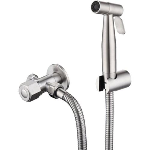 Stainless Steel Handheld Toilet Bidet Sprayer Shattaf for Baby Diaper Bathroom Pet Cleaning Shower Head Bathroom Fixture