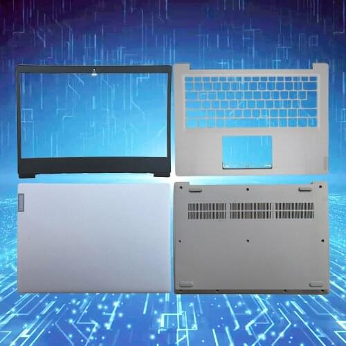New original Lenovo S145-14 S145-14IWL LCD Back Lid Shell Keyboard Bezel Palmrest Bottom Base Cover case Housing Hinges Silver