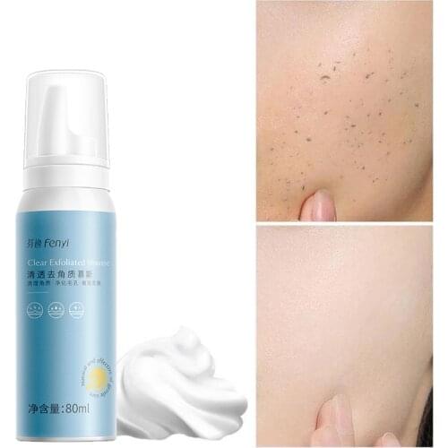 80ml Face Cleanser Cream Removing Dead Skin Shrink Pore Tight Peeling Clear Exfoliated Mousse Moisturizes Oil Control Cleanser