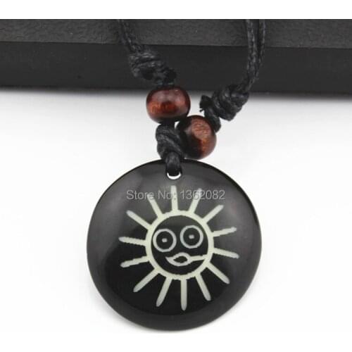 HANDMADE Tribal Style Sun Face Smile Amulet Necklace Gothic Gift MN358