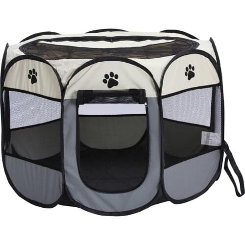 Portable Breathable Pet Cage Pet Fence Dog Kennel Folding Fence Oxford Cloth Waterproof Durable Kennel Tent