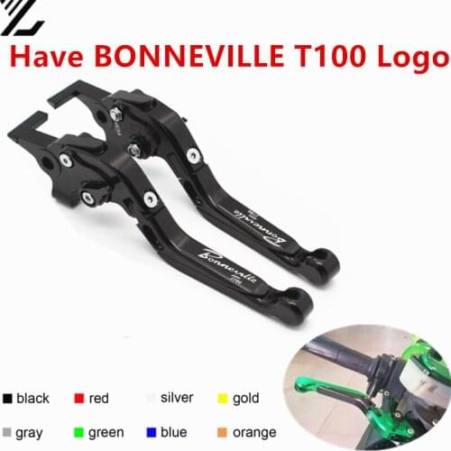 For Triumph BONNEVILLE /SE/T100/Black 2006-2015 Motorcycle CNC Adjustable Folding Retractable Brake Clutch Lever