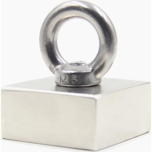 Super Powerful Strong Rare Earth block hole magnet Neodymium N50 Magnets F50*50*25mm(45mmx45mmx21mm)