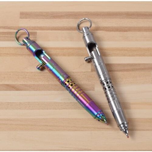 EDC Defensive Tactical Pen Multi-Purpose Titanium Pen Type Spring Pen Outdoor Self-defense Tactical Pen