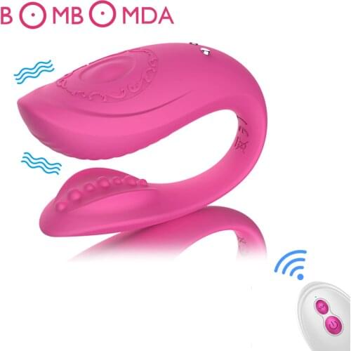 Quiet Dual Motor U Shape G Spot Vibrator Wireless Remote Control Clitoris Vibrators Stimulation Sex Toy for Women Couple Play