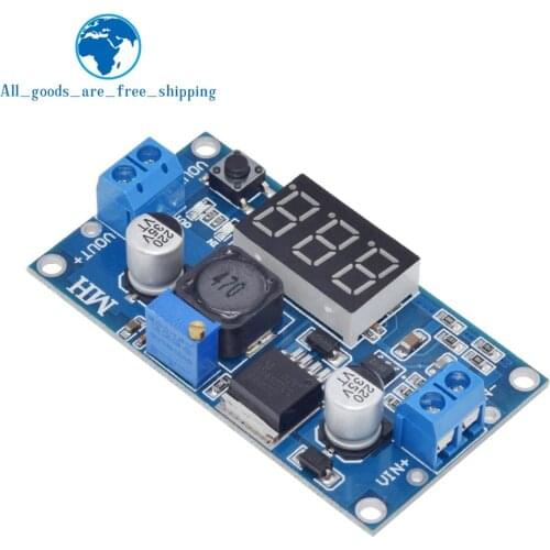 TZT LM2596 BUCK 3A DC-DC Voltage Adjustable Step-Down Power Module + Blue LED Voltmeter