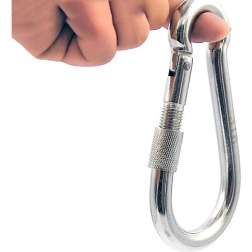 Outdoor Screw Lock Portable D Ring Climbing Carabiner Hammock Locking Hook Clip Hanging Buckle