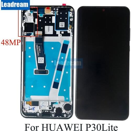5Pcs AMOLED LCD Display with Frame Replacement for Huawei P30 Lite/ Nova 4E LCD Touch Screen Digitizer Assembly