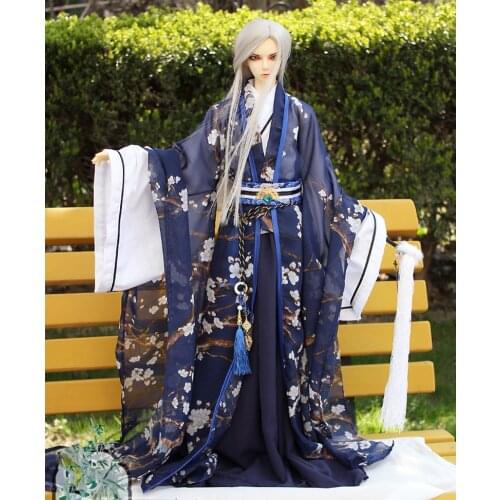 1/4 1/3 Scale BJD Clothes Chinese Hanfu Ancient Costume Dress Samurai Outfit For BJD/SD MSD SSDF ID75 Strong Uncle Doll B0206